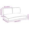 vidaXL Pallet pagalvių rinkinys 3 pcs Antracitas 120 x 80 x 12 cm