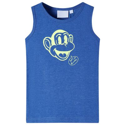Vaikiški marškinėliai be rankovių, mėlynos spalvos mišinys, 92 dydžio