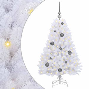 vidaXL Dirbtinė Kalėdų eglutė Balta 68 x 68 x 120 cm PVC ir metalas