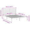 vidaXL Lovos rėmas be čiužinio, 160x210cm, mediena, itin ilgas