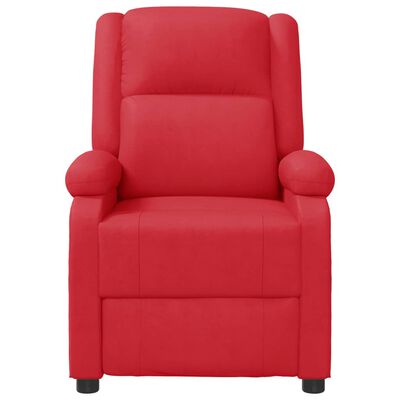 vidaXL Masažinis krėslas, raudonos spalvos, dirbtinė oda