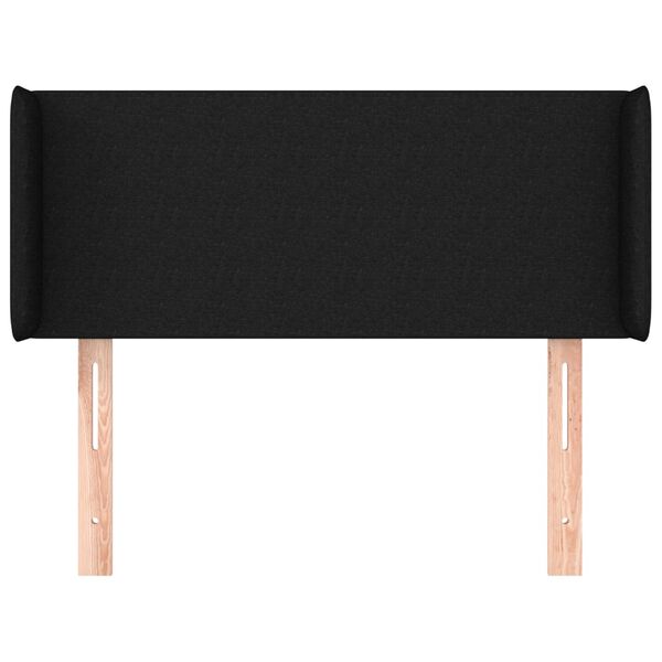 vidaXL Galvūgalis su auselėmis, juodos spalvos,83x16x78/88cm, audinys