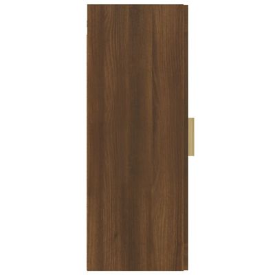 vidaXL Pakabinama sieninė spintelė, rudos ąžuolo spalvos, 34,5x34x90cm