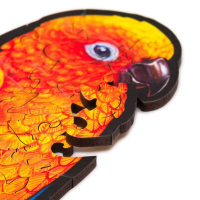 UNIDRAGON Medinė dėlionė Playful Parrots, 193 detalės, 44x25cm