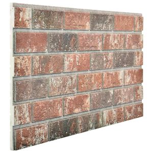 vidaXL Sienų plok&scaron;tės 10 pcs Tamsiai Ruda ir Pilka 100 x 50 cm