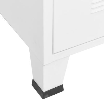 vidaXL Spintelė su stalčiais, balta, 78x40x93cm, metalas