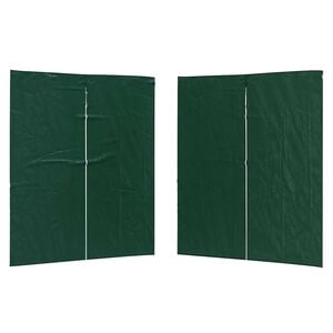 vidaXL &Scaron;ventinės palapinės &scaron;oninė siena 2 vnt. 200 x 195 cm Žalia
