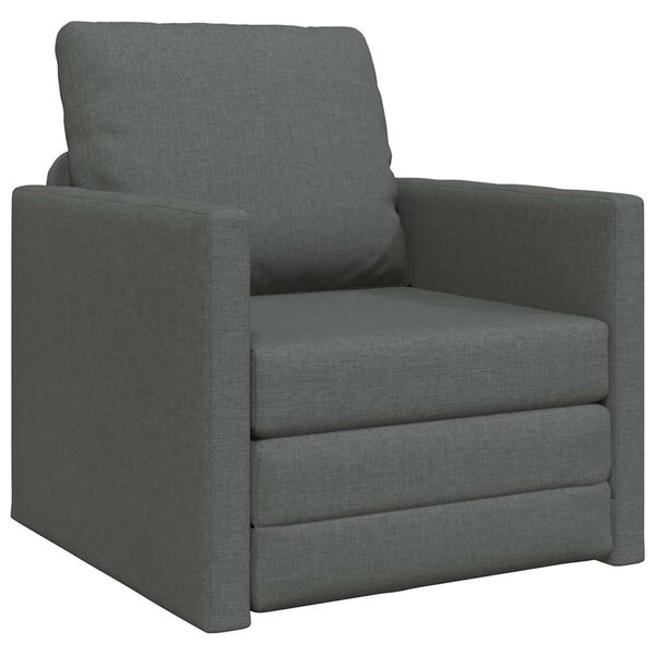 vidaXL Sofa lova 60cm Tamsiai pilka audinys