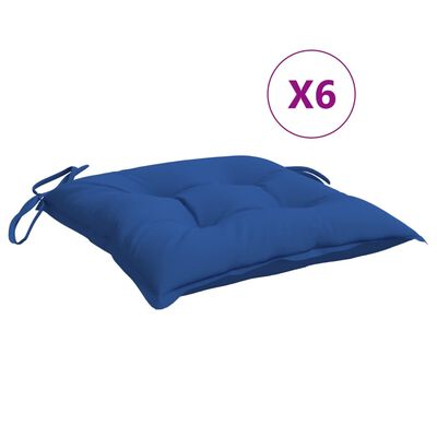 vidaXL Palečių pagalvėlės, 6vnt., mėlynos, 50x50x7cm, oksfordo audinys
