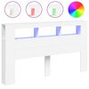 vidaXL LED galvūgalis, baltas, 180x18,5x103,5cm, apdirbta mediena