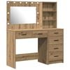 vidaXL Makiažo stalas 2 pcs Ruda 78.5 x 41 x 135 cm Apdirbta mediena