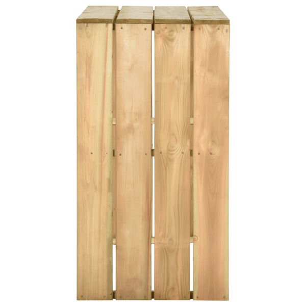 vidaXL Baro stalas, 100x60x110cm, impregnuota pu&scaron;ies mediena