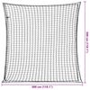 vidaXL Priekabos tinklas su elastine virve, juodas, 3x3m, PP