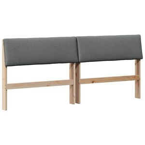 vidaXL Apmu&scaron;ta lovos galvūgalis Tamsiai pilka 200 cm