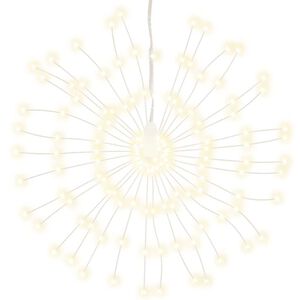 vidaXL Kalėdinis &scaron;viestuvas fejerverkas, 140 &scaron;iltų baltų LED, 17cm