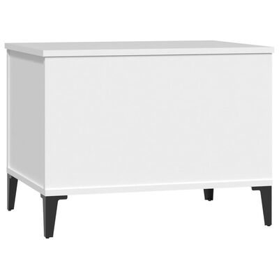 vidaXL Kavos staliukas, baltos spalvos, 60x44,5x45cm, apdirbta mediena