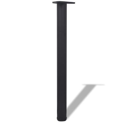 Reguliuojamo aukščio stalo kojos, 4vnt., juodos spalvos, 710mm