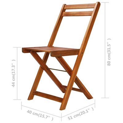 vidaXL Lauko bistro kėdės, 2 vnt., akacijos medienos masyvas