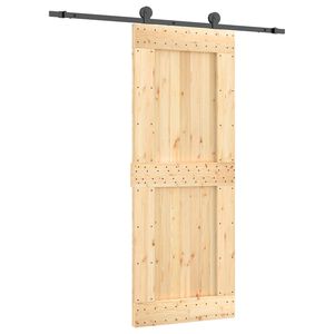 vidaXL Slankios durys Natūrali ir juoda 80 x 210 cm