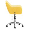 vidaXL Pasukamos valgomojo kėdės, 4vnt., geltonos spalvos, audinys