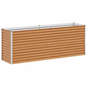 vidaXL Paauk&scaron;tinta sodo lova 195 x 50 x 68 cm Cinkuota plienas