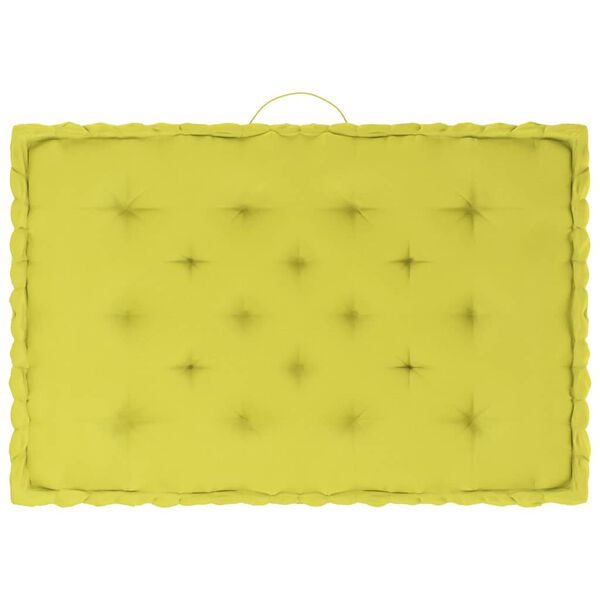 vidaXL Grindų/paletės pagalvėlės, 6vnt., obuolio žalios, medvilnė