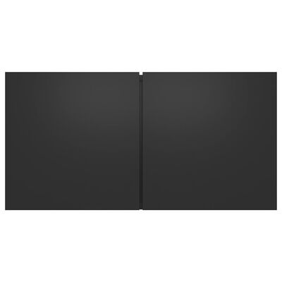 vidaXL Televizoriaus spintelių komplektas, 10 dalių, juodas, MDP