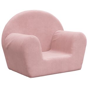 vidaXL Vaiki&scaron;ka sofa, rožinė, mink&scaron;ta, pliu&scaron;inė