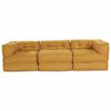 vidaXL Modulinė sofa 3 pcs Geltona audinys