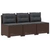vidaXL 3-vietė sodo sofa su pagalvėlėmis, Rattan i&scaron;vaizda 3 vietos PP
