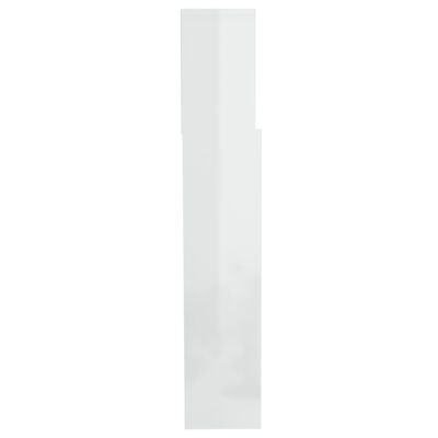 vidaXL Galvūgalis-spintelė, baltos spalvos, 200x19x103,5cm, blizgus