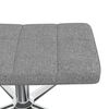 vidaXL Poilsio kėdė su pakoja, &scaron;viesiai pilkos spalvos, audinys