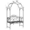 vidaXL Sodo suolas Juoda 121 x 48 x 200 cm Plienas