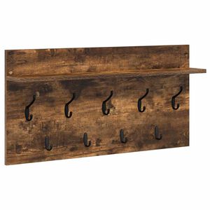vidaXL Prikabinamas paltas Sieninis Rūkyta ąžuolas 80 x 40 x 12 cm