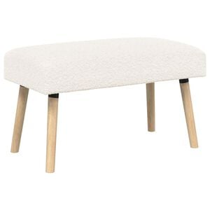 vidaXL suoliukas Paprastas Kreminė 80 x 40 x 46 cm Boucl&eacute;