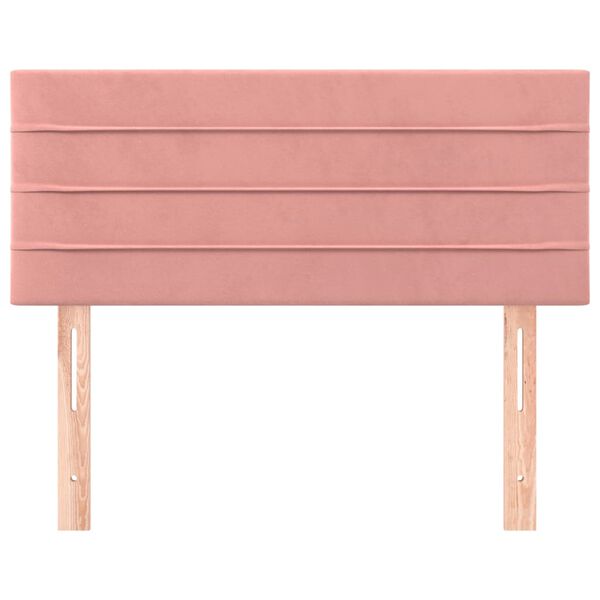 vidaXL Galvūgalis, rožinės spalvos, 80x5x78/88cm, aksomas