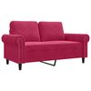 vidaXL Dvivietė sofa, raudonojo vyno spalvos, 120cm, aksomas