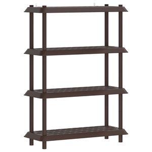 vidaXL Lentynų sistema 4 lygiai 100 x 40 x 136,5 cm PP Ruda