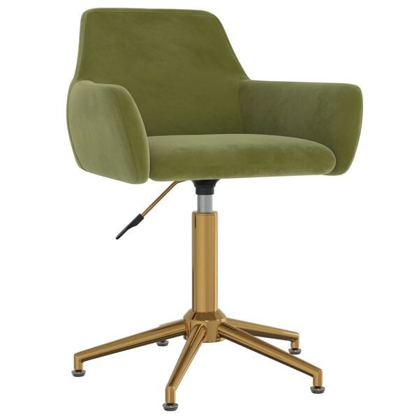 vidaXL Pasukamos valgomojo kėdės, 6vnt., &scaron;viesiai žalios, aksomas