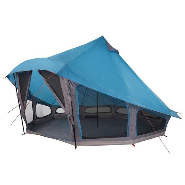 vidaXL &Scaron;eimos Tipi &Scaron;likas su stogu Mėlyna ir Pilka 508 x 470 x 300 cm