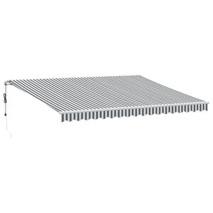 vidaXL Automatinė i&scaron;traukiama markizė, antracito ir balta, 450x350cm