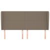vidaXL Galvūgalis su auselėmis, taupe, 163x23x118/128cm, audinys