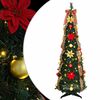 vidaXL Dirbtinė Kalėdų eglutė su 100 LED s stovu Žalia 155 cm PVC