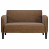 vidaXL Loveseat sofa, ruda, 110cm, dirbtinė oda