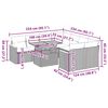 vidaXL Sodo komplektas su pagalvėlėmis, 9 dalių, poliratanas/akacija