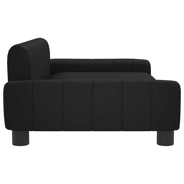 vidaXL Vaiki&scaron;ka sofa, juodos spalvos, 90x53x30cm, dirbtinė oda