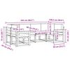 vidaXL Lauko sofos komplektas su pagalve 6 pcs Natūralus ir grietinėlė