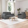 vidaXL Sofos komplektas 2 pcs Tamsiai pilka 139 x 78 x 80 cm audinys