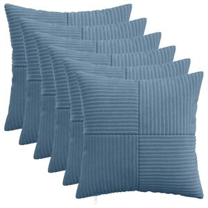 vidaXL Pagalvėlės užvalkalas 6 pcs ALMELO Mėlyna 30 x 30 cm mančester