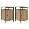 vidaXL &Scaron;alia lovos spintelė 2 pcs Amatininkų ąžuolas 40 x 42 x 60cm